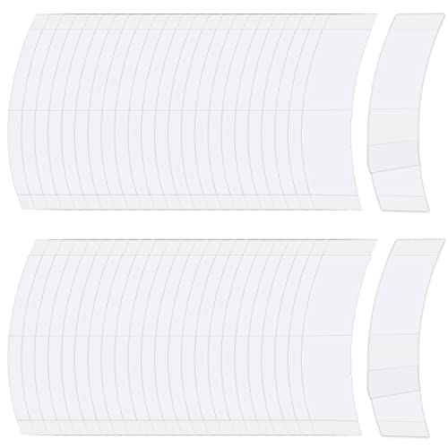 48 Piece Wig Tape for Lace Front Wigs Tape Strips in Extension Double-Sided Waterproof Lace Wigs Adhesive Strong Hold Clear Wig Tape for Wigs Toupees Hairpiece and Hair Extension (White)
