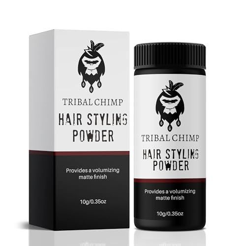 Tribal Chimp Hair Styling Powder for Men & Women ? Hair Volumizer & Texture Powder for All Hair Types with Matte Finish ? 24H Invisible Hold, Adds Volume & Texture, Non-Sticky and Smells Great ? 10g