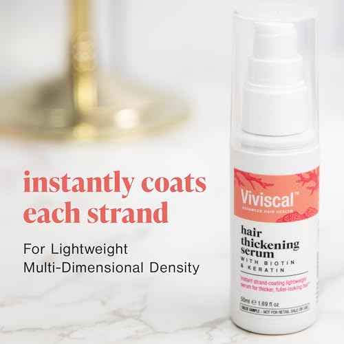 Viviscal Hair Thickening Serum, Instant Lightweight Hair Product, Leave-in Elixir for Thicker, Fuller Looking Hair, with Keratin & Biotin, 50ml (1.69 fl. oz.)