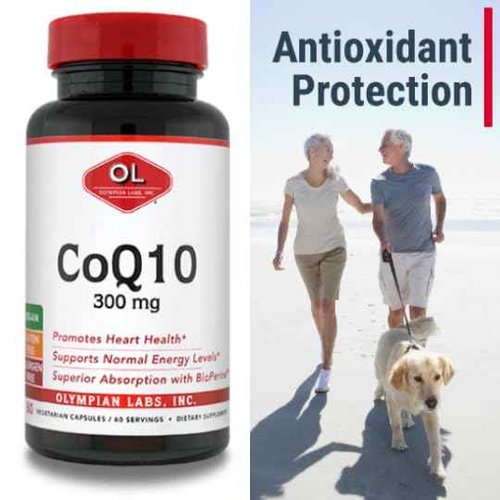 Olympian Labs CoQ10 300mg Vegetarian Capsules formulated with Bioperine for Greater Absorption. 60 Capsules Supporting Heart Health