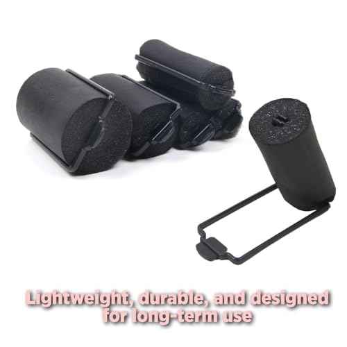 DONNA Silky Satin Foam Rollers 1.25"(D) 6PCS XL Hair Styling Heatless Curlers and Clips for Hairdressing BLACK