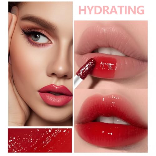 Eakroo 6 Colors Lip Tint Stain Mini Liquid Lipstick, Lip Gloss for Women, Blush for Cheeks, Lip Stain Long Lasting Waterproof, Lip Makeup, Cute Stuff, Non-Stick Cup, High Pigment, Vivid Color