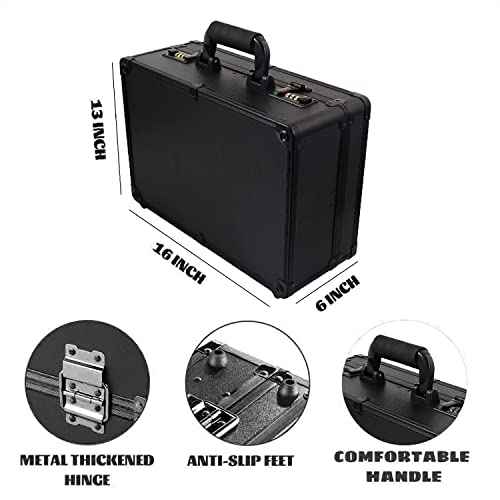 Professional Barber Supplies Case for Barber,Portable Barber Travel Carrying Case for Hair Stylist& Pet Groomer,Multi-Space Design, Sturdy, Large-Capacity Mobile Barber Stations-Black