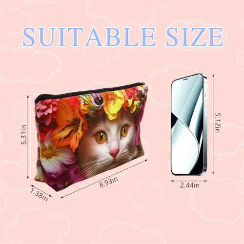 Cosmetic Bag for Women Small Travel Make Up Bag Travel Toiletries Pouch with Zipper for Organizing Small Items Travels Accessories Gift Bags for Birthday Christmas (NR10833)