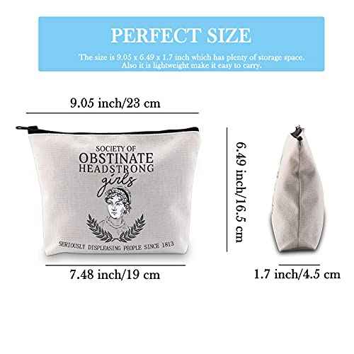 Socity Of Obstinte Inspired Cosmetic Bag Feminist Gift Bookworm Gifts Fans Gift (Society Of Obstinate Bag)