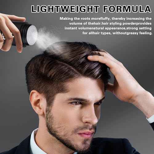 DAMUSI Hair Styling Powder for Men & Women - Volumizing and Texturizing Powder Matte Finish Natural Look Mattifying Hair Texture powder All-Day Hold(2PCS)