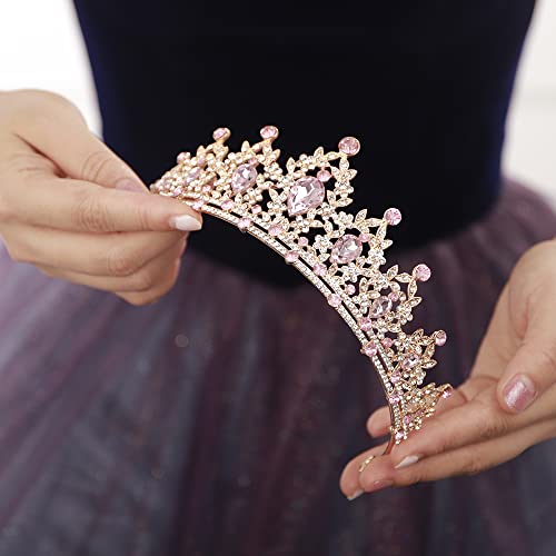 JWICOS Crystal Tiaras and Crowns for Women and Girls - Wedding, Birthday, Prom and Christmas Hair Accessories