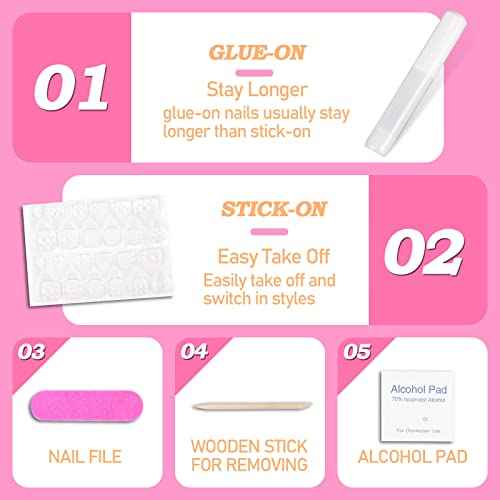 Christmas Press On Nails on 24PCs, Short Almond Coffin Shape Stick on Nails Glue on Nails Fake Nails False Nails (Red, Extra)