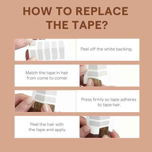 Full Shine Replacement Tape Hair Extensions Tape in No-Residue Tape for Extensions Human Hair Double Sided Tape in Hair Extensions White 0.8cm*4cm 36pcs