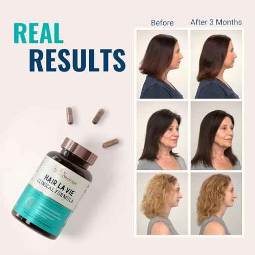 Hair La Vie Live Conscious Clinical Formula Hair Growth Vitamins for Women and Men w/Biotin, Collagen & Saw Palmetto (Pack of 1)