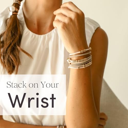 By Lilla Bracelet Hair Ties - Stretchy Hair Tie Bracelets - Decorative Handmade Jewelry for Women¡¯s Wrist and Ponytail