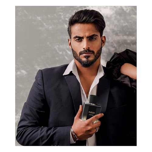 Fuego Leather Perfume for Men ? Long Lasting Arabian Eau De Parfum, 100mL (3.34 Fl oz) Men Perfume with Bergamot, Lavender, Vetiver, Sandalwood & Amber - Ideal Gift for Father's Day