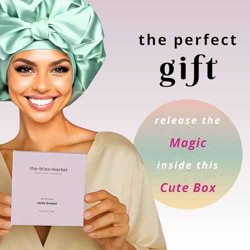 XL Satin Bonnet for Curly & Natural Hair - Double Layer Sleep Cap with Adjustable Tie Band for Women