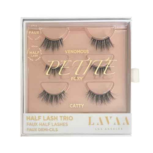 HALF LASH TRIO by Lavaa Beauty | 3-pack Half-Lashes | Catty & Foxy Accent Lashes