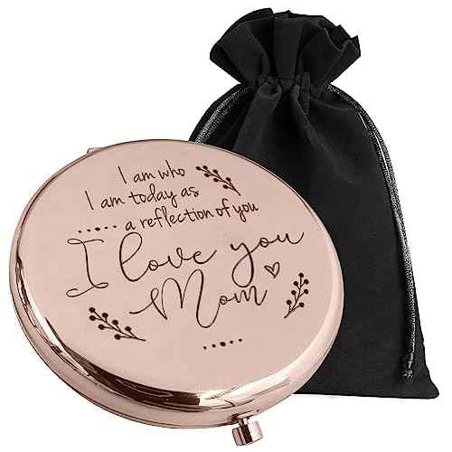 Mother of the Bride Gifts from Daughter, Compact Mirror, Mother of the Groom Gifts from Son, Sentimental Gifts for Mom, Birthday Gifts for Mom from Daughter, Personalized Gifts for Mom (RG)