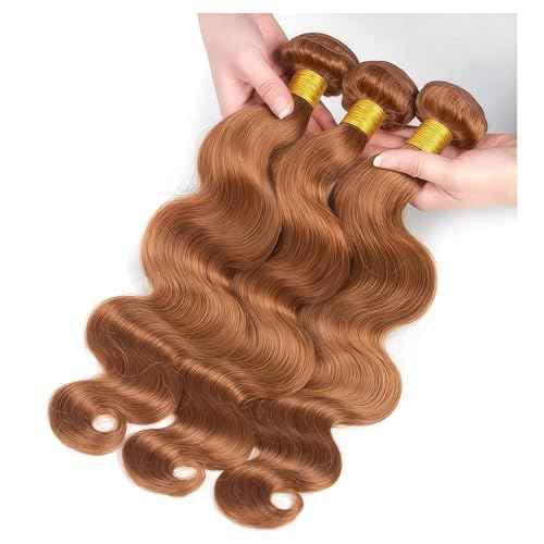 P1B/27 Black Blonde Highlight Human Hair Body Wave Bundles 18 20 22 Inch Brazilian Virgin Hair Double Weft Quick Weave 3 Bundles Soft Silky Weave for Black Women