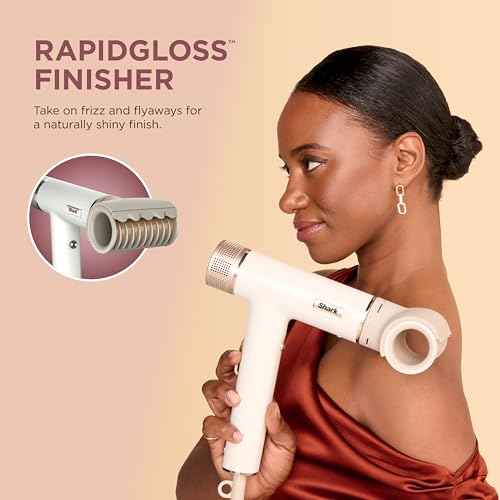 Shark Hair Dryer | SpeedStyle | No Heat Damage Hair Styling Tool | 3 Styling Tools Included | Portable & Powerful Blow Dryer | Best for Straight & Wavy Hair | Silk | HD331