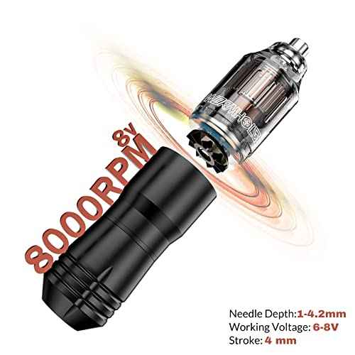 Tattoo Kit Wormhole Rotary Tattoo Practice Machine Kit for Beginners Tattoo Cartridge Needles Tattoo Machine Kit with Tattoo Inks Power Supply Tattoo Pen Kit WTK162