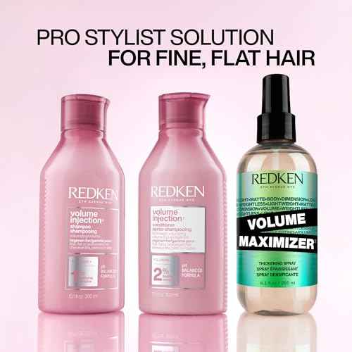 Redken Volume Injection Conditioner For Fine Hair - Adds Lift & Body, Volumizing & Detangling Without Weighing Down, Paraben Free
