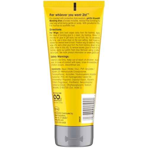 got2b Glued Bonding Glue, 6 Fl Oz, Invisible Wig Glue with Long-Lasting Hold, Dermatologist-Tested and Scalp-Friendly Formula with Pro-Vitamin B5, Easy Removal