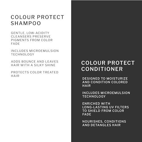 SACHAJUAN Colour Protect Shampoo and Conditioner Set | Ocean Silk & Microemulsion Technology to Prevent Color Fade and Preserve Brilliance | UV Defense | Vegan & Paraben-Free | Set of 2 (8.45 oz)