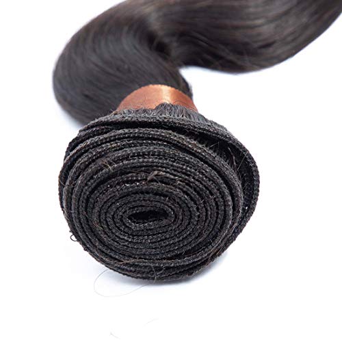 Body Wave Human Hair 3 Bundles 14 16 18Inch Bundles Human Hair 100% Unprocessed Brazilian Virgin Human Hair Weave Bundles Body Wave Hair Extensions Natural Color Can Be Dyed