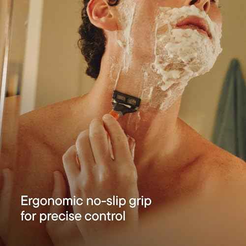 Harry's Original Shaving Kit for Men - Razor Handle and 3 Razor Blade Refill Cartridges - German Engineered - Ocean Blue