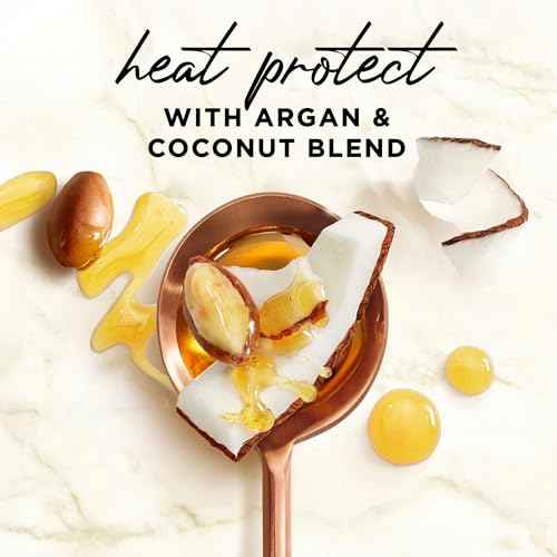 Hair Food Coconut & Argan Oil Heat Protectant Leave-In Spray for All Hair Types, 450¡ÆF Heat Protection, Sulfate-Free, Paraben-Free, Dye-Free, Alcohol-Free, Adds Shine, 6.4 Fl Oz