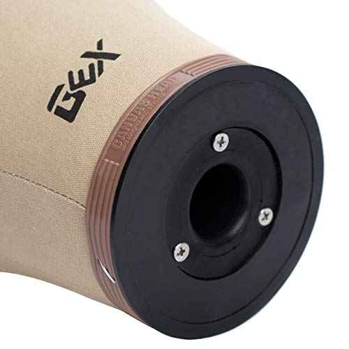 GEX 20"-24" Cork Canvas Block Head Mannequin Head Wig Display Styling Head With Mount Hole (Light Brown, 22")