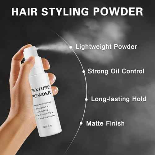 Hair Styling Powder for Men & Women,Lightweight & Volumizing Hair Texture Powder Spray with Matte Finish,polvo texturizador para cabello hombre,Best for Short to Medium