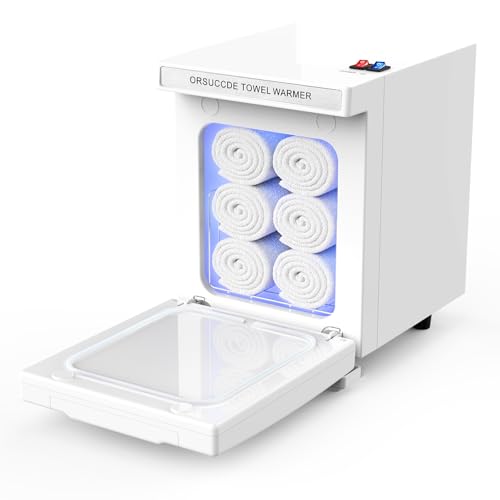 Hot Towel Warmer for Spa, Small Towel Warmer for Esthetician, Mini Towel Warmer for Facial Salon Beauty, Professional Towel Heater Towel Warmer Cabinet(5L-White)