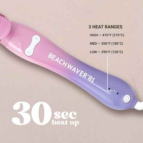 Beachwaver B1 Rotating Curling Iron - Automatic 1 Inch Ceramic - Easy-to-Use Spinning Wand for Long-Lasting Waves - Auto-Shut Off and Dual Voltage (BW160)