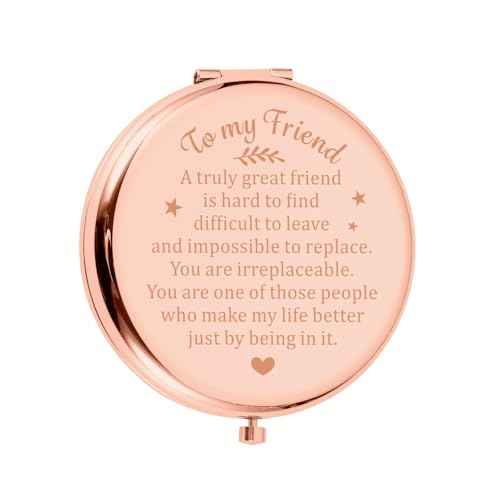 NUBARKO for Friends Besties Stocking Stuffers for Makeup Mirror Women Friends Friendship Gifts for Women Friends Birthday Valentines Gifts for Women BFF Sentimental Gifts