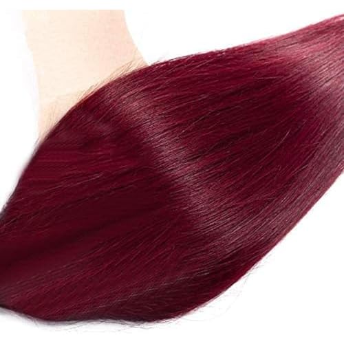 Brazilian Virgin Human Hair Bundles Burgundy 99J Straight Wave Bundles Human Hair 26 28 30 inch Unprocessed Brazilian Wine Red Quick Weave Hair for Black Women