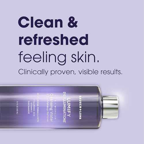 LUMIFY Eye Illuminations Cleansing Water & Eye Makeup Remover, 3-in-1 Micellar Water Contains Hyaluronic Acid, Vitamin C & Niacinamide, Hypoallergenic, Removes Waterproof Makeup, 5.4 Oz (160 mL)