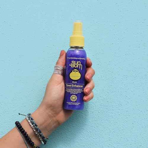 Sun Bum Blonde Tone Enhancer - Neutralizes Brass and Enhances Color and Shine of Blonde Hair - Protecting Toner against UV Rays - Made Without Parabens and Cruelty Free - 4 oz