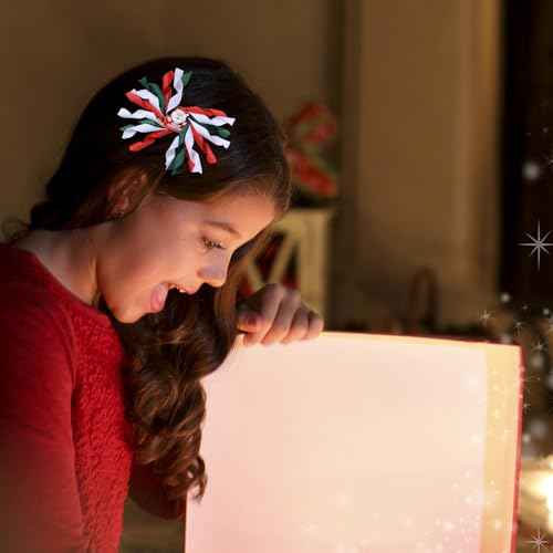Merry Christmas Hair Bows for Girls Red White Green Korker Curly Ribbon Hair Clips Barrettes Cheer Hairpins Kids Christmas Holiday Party Dress Outfit Decor Accessories Xmas Gift