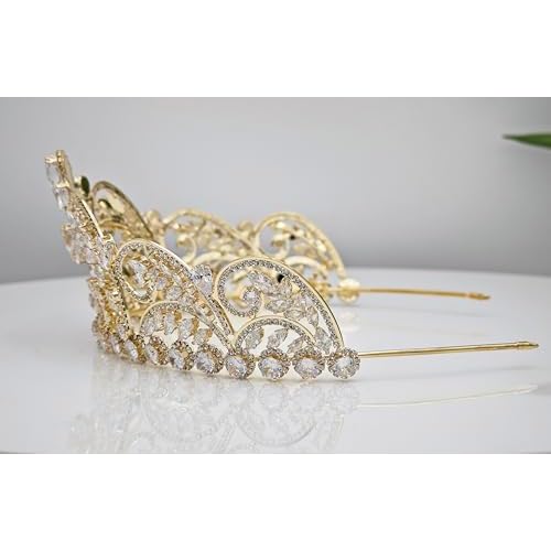 luxury Bridal Tiaras and Crowns for Women Cubic Zirconia CZ Wedding Headpiece Prom Birthday Quince Queen Hair Accessories Zircon Gift Jewelry