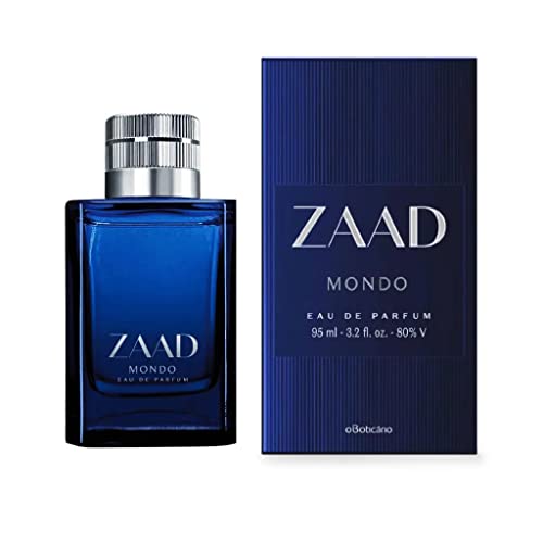 O BOTICARIO Zaad Mondo Eau de Parfum Long Lasting Premium Perfumes for Men, Fresh & Woody Fragrance, 3.2 Ounce