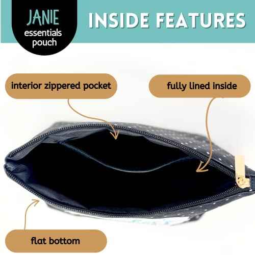 Brooke & Jess Designs Mom Life Funny Pouch Gifts for Women Dotted Makeup Bags Cosmetic Bag Travel Toiletry Makeup Pouch Bag with Zipper Best Birthday Just Because Gifts