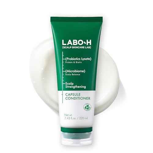 Scalp Strengthening Capsule Conditioner for Hair Growth & Anti-Loss | Vegan Treatment with Vitamin C, Biotin, Caffeine and Rosemary Oil, Instant Softening & Nourishing, Korean, 7.43 Fl. oz.
