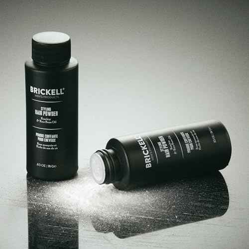 Brickell Men's Styling Hair Powder For Men, Creates Volume, Natural & Organic, Non-Greasy Texturizing Powder, 18g, Fragrance-Free