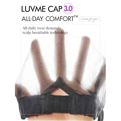 LUVME HAIR All-Day Comfort Real Glueless 7x6 HD Lace Wig 200% Density PartingMax Lace Wigs Loose Body Wave Lace Front Wigs Human Hair Pre Cut Plucked Lace Frontal 18 Inches Natural Black Color