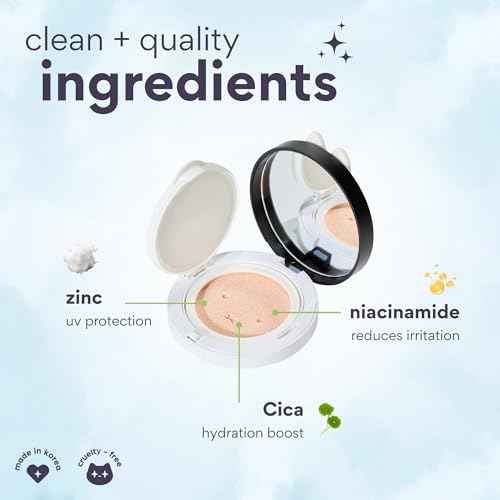dearcloud Miffy Dear Sun Tone Perfecting SPF Cushion Refill Set SPF 50+ ? Color Adapting Sunscreen, Korean Sunscreen SPF 50 (.53 oz)