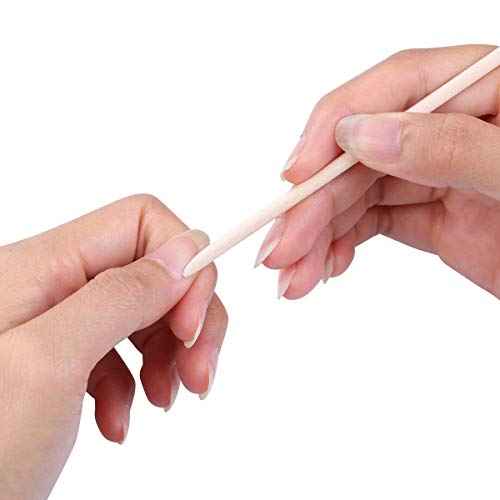 BTYMS 300 Count Orange Wood Stick 4.5 inch Cuticle Pusher Remover Orangewood Cuticle Sticks Nail Art Manicure Pedicure Sticks Orange Sticks for Nails