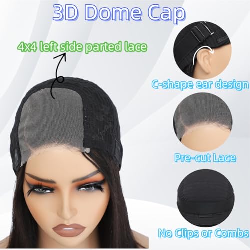 Wear and Go Glueless Wig Human Hair Pre Plucked 4/27 Highlight Water Wave Bob Wig Human Hair Wet and Wavy Wigs Human Hair 4x4 Closure Wig Human Hair for Women 12 Inch