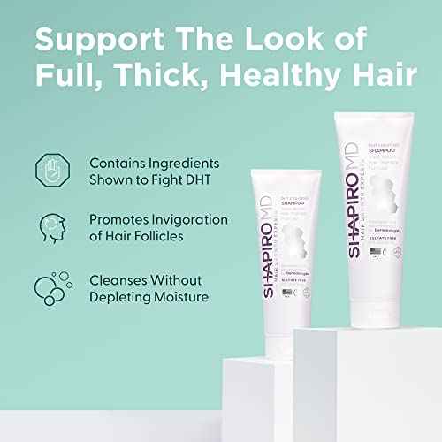 Shapiro MD Hair Growth Experts Vegan Hair Loss Shampoo for Thinning Hair | Experience Healthier, Fuller and Thicker Looking Hair (1 Month Supply)