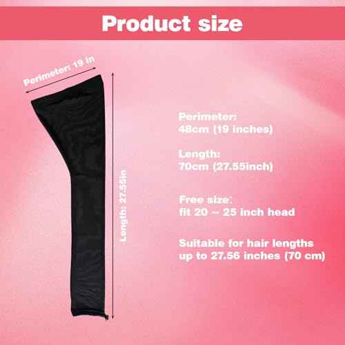 Upgraded Hair Weave Sleeve for Locs - Highly Elastic and Strong Design Wraps The Hair In All Directions, Comfortable, Breathable Suitable for Black Women. (black)
