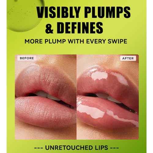 4 Colors Fat Oil Lip Gloss, Lip Oil Lip Glaze Hydrating Lip Glow Oil Big Brush Head Moisturizing Lip Gloss, Shiny Transparent Tinted Plumping Lip Oil Long Lasting Nourishing Non-sticky (A#&B#)