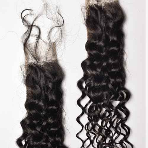 NC Lace Closure 4x4 Middle Part Lace Front Wigs Body Wave Wigs Human Hair Brazilian Virgin Hair Closure Wig (24inch Black 150% Density) ¡¦